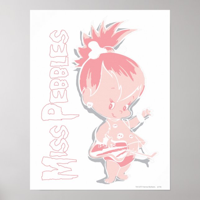 Affiches PEBBLES™ en rose (Devant)
