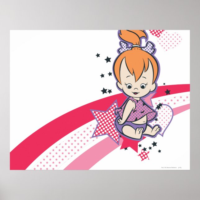 Affiches PEBBLES™ sur arc-en-ciel rose (Devant)