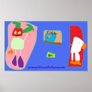 Affiches pêche à l'oie, www.elliecastellanos.com