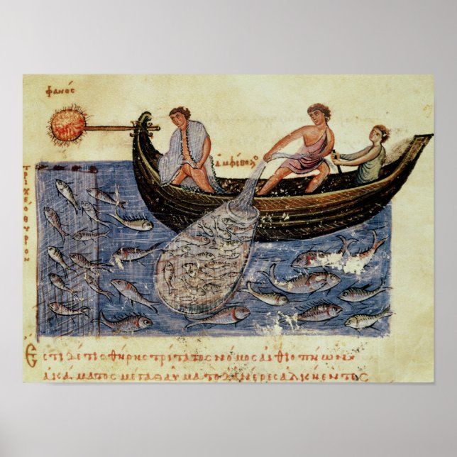 Affiches Pêche avec filet (Devant)