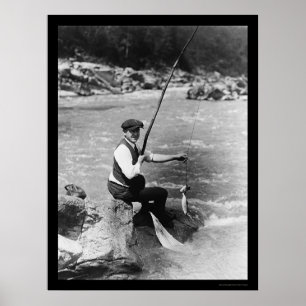 Affiches Pêche dans la rivière Potomac 1919