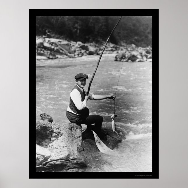 Affiches Pêche dans la rivière Potomac 1919 (Devant)