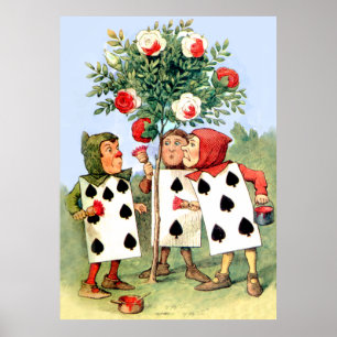 Affiches Peindre les Roses de la reine au pays des merveill