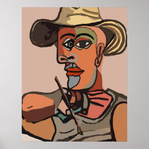 Affiches Peintre auto-peinture Abstrait