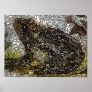 Affiches Peinture à la grenouille de style FK Frida Kahlo