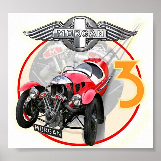 Affiches Peinture à roues Morgan 3 (Devant)