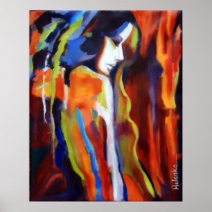 Affiches Peinture abstraite de figure femelle - copies