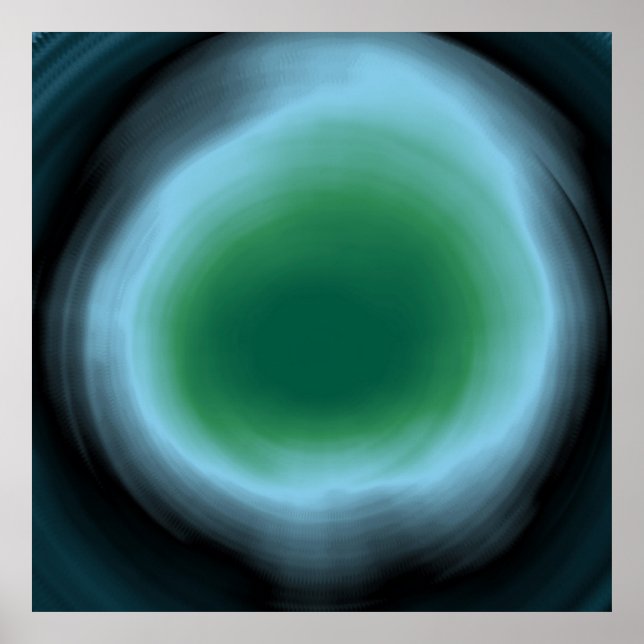 Affiches Peinture acrylique abstraite en spirale bleu clair (Devant)