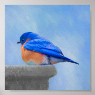 Affiches Peinture Bluebird - Art original pour oiseaux