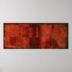 Affiches Peinture cramoisie profonde avec des formes