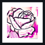 Affiches Peinture d'aquarelle moderne Rose Pop Art rose<br><div class="desc">Unique rose pop affiche rose est une édition spéciale de la peintre française Marie Christine Belkadi. Droits d'auteur sur www.mariechristinebelkadi.com ©</div>