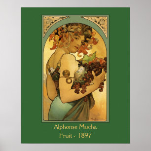 Affiches Peinture de fruits Alphonse Mucha
