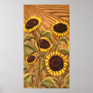 Affiches Peinture de tournesol Peinture de paysage canadien