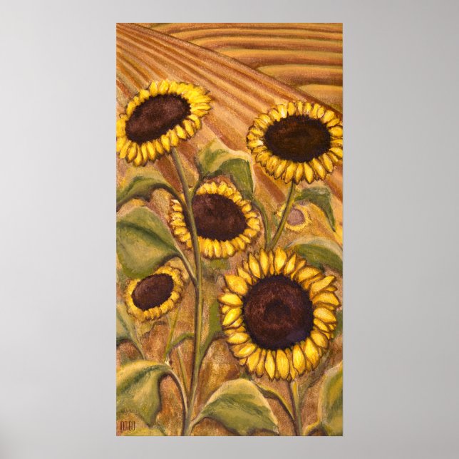 Affiches Peinture de tournesol Peinture de paysage canadien (Devant)
