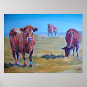 Affiches peinture de vaches