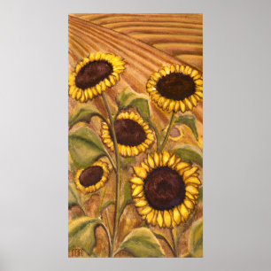 Affiches Peinture des tournesols imprimés paysagers canadie