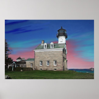 Affiches Peinture du phare Morgan Point Imprimer