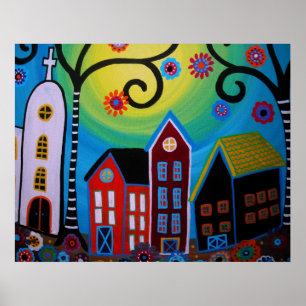 AFFICHES PEINTURE MEXICAINE DE VILLE