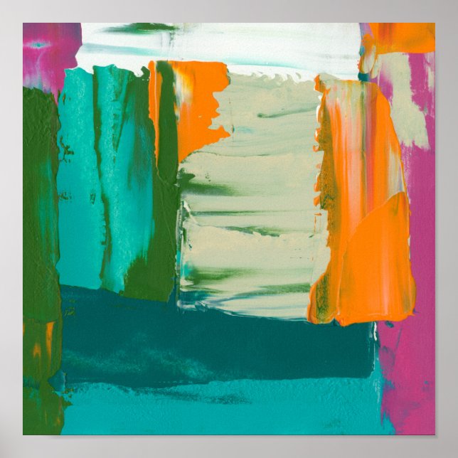 Affiches Peinture Multicolore De La Liberté D'Expression (Devant)