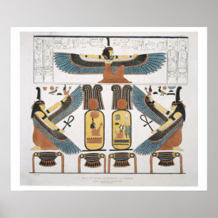 Affiches Peinture murale des tombes des rois chez Thebes,