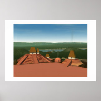 Affiches Peinture Ocmulgee Mounds