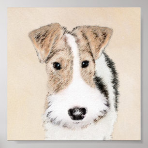 Affiches Peinture Terrier de Renard de fil - Cute Original