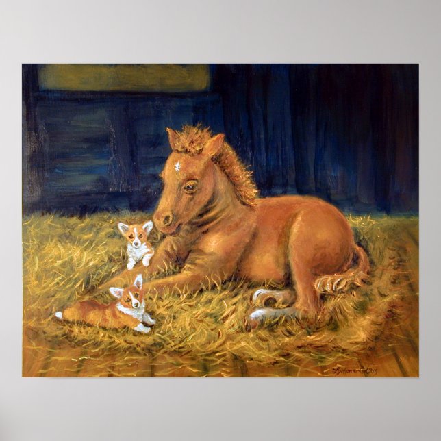 Affiches Pembroke Welsh Corgi Wall Print (Devant)