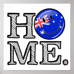 Affiches Pendaison de crémaillère australienne de sourire