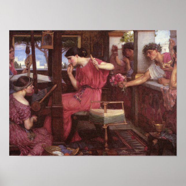 Affiches Penelope And The Suitors - John William Waterhouse (Devant)