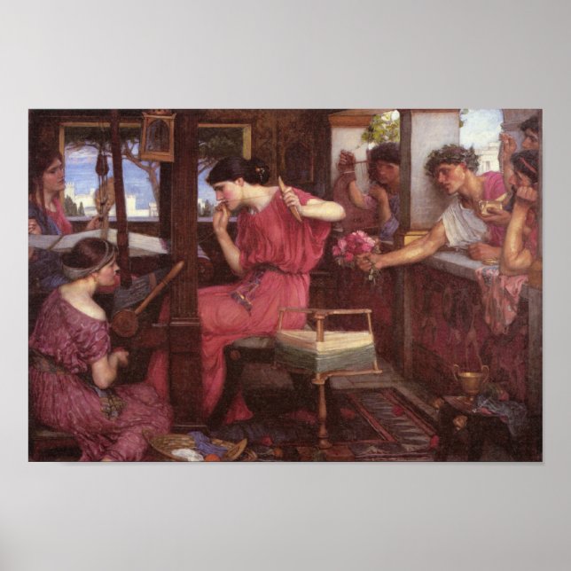 Affiches Penelope And The Suitors - John William Waterhouse (Devant)