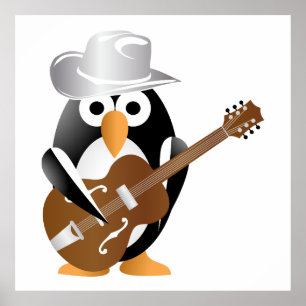 Affiches Penguin guitarist