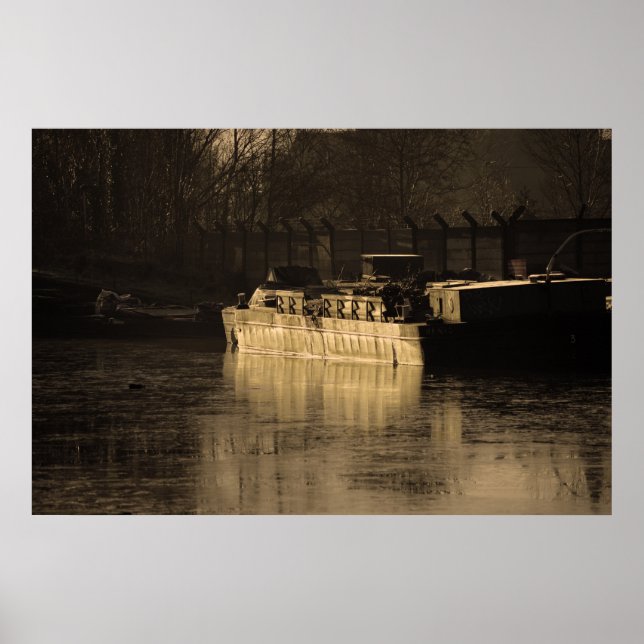 Affiches Péniche de travail (Devant)