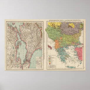 Affiches Péninsule balkanique d'ethnog, Constantinople