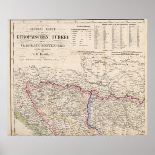 Affiches Péninsule balkanique, Turquie, Bosnie