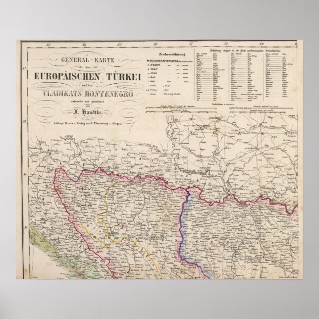 Affiches Péninsule balkanique, Turquie, Bosnie (Devant)