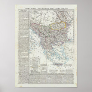Affiches Péninsule balkanique, Turquie, Serbie, l'Europe