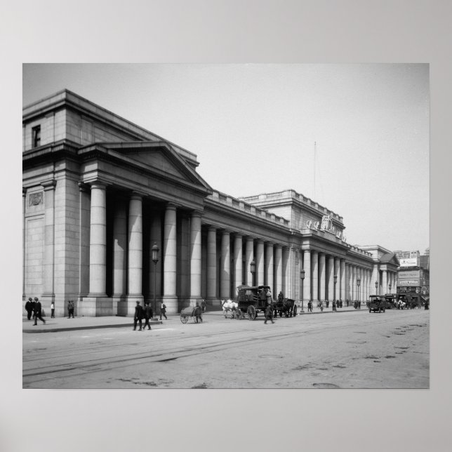 Affiches Penn Station East Facade, 1910. Photo vintage (Devant)