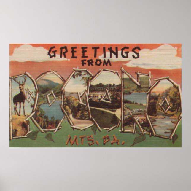 Affiches Pennsylvania - Pocono Mountians (Devant)