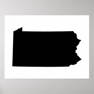 Affiches Pennsylvanie en noir et blanc