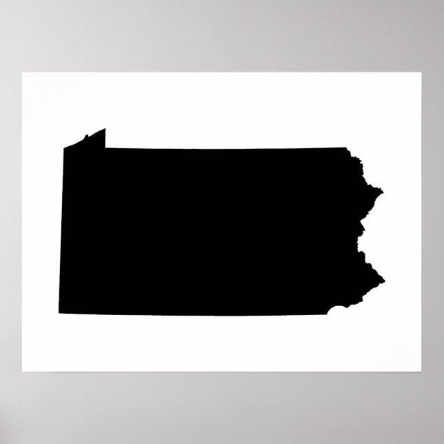 Affiches Pennsylvanie en noir et blanc (Devant)