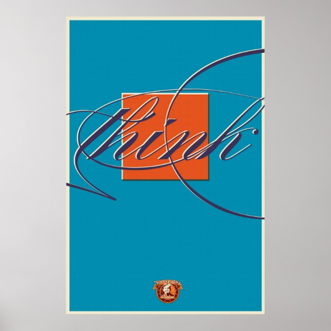 Affiches Penser à l'extérieur de la boîte -Imprimer (Devant)