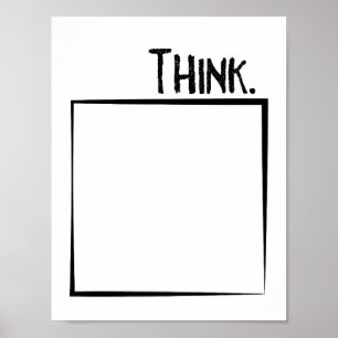 Affiches Pensez en dehors de la typographie de coquille de