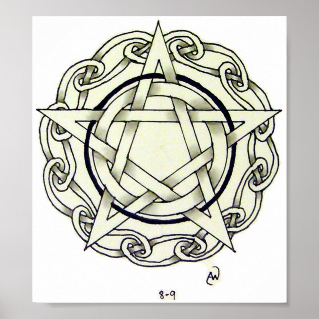 Affiches Pentacle celtique (Devant)