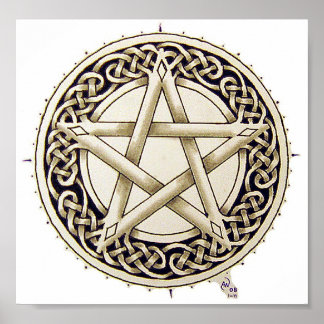 Affiches Pentacle de travail en mode inverse