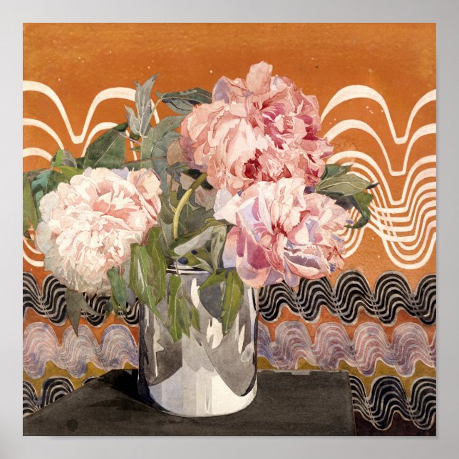 Affiches Peonies de Charles Rennie Mackintosh (1920) (Devant)