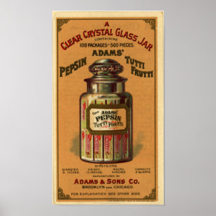 Affiches Pepsin Tutti Frutti Gum-1897