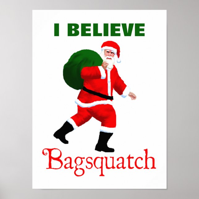 Affiches Père Noël - Bagsquatch (Devant)