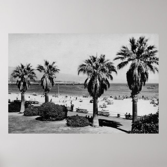 Affiches Père Noël Barbara, CA West Beach Voir la photo (Devant)