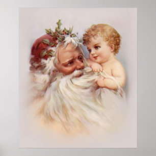 Affiches Père Noël et Cherub du Vieux Monde