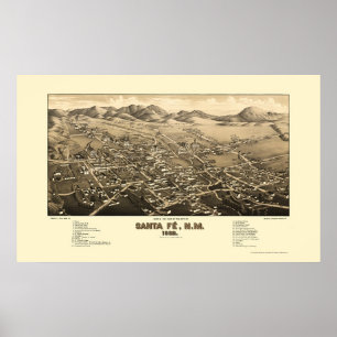 Affiches Père Noël Fe, NM Carte panoramique - 1882